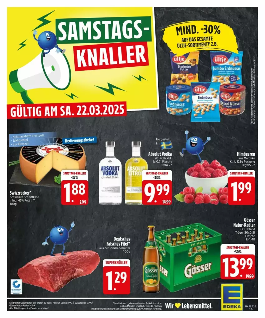 Aktueller Prospekt Edeka - Prospekte - von 17.03 bis 22.03.2025 - strona 28 - produkty: beere, beeren, flasche, himbeer, himbeere, himbeeren, natur, radler, rind, rinder, Ti