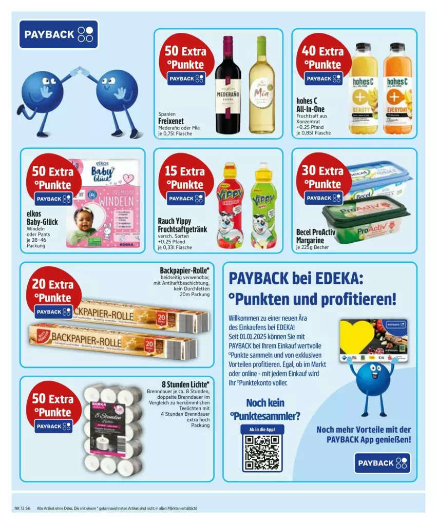 Aktueller Prospekt Edeka - Prospekte - von 17.03 bis 22.03.2025 - strona 6 - produkty: auer, becel, Becher, deka, elkos, flasche, freixenet, frucht, fruchtsaft, Hohes C, margarine, Pants, papier, payback, rwe, saft, tee, Teelicht, teelichte, tesa, Ti, Tiere, windeln