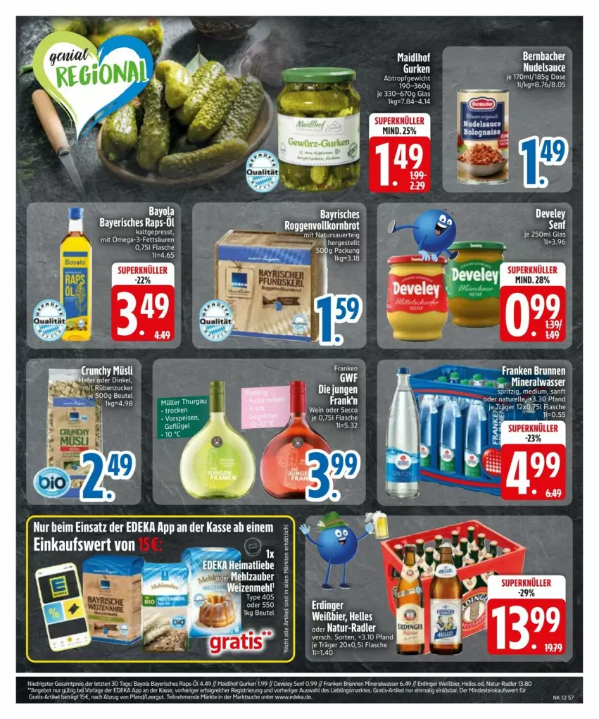 Aktueller Prospekt Edeka - Prospekte - von 17.03 bis 22.03.2025 - strona 7 - produkty: auer, bett, deka, eier, elle, ente, Ergee, flasche, Geflügel, LG, natur, nudel, omega, Omega-3, rel, rwe, sauce, Ti