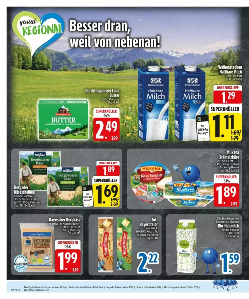 Aktueller Prospekt Edeka - Prospekte - von 17.03 bis 22.03.2025 - strona 8 - produkty: Berger, Bergkäse, butter, deka, eis, haltbare milch, Käse, käsescheiben, milch, reis, Ti, weihenstephan, ZTE