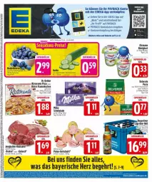 Gazetka promocyjna Edeka - Prospekte - Gazetka - ważna od 22.03 do 22.03.2025 - strona 1 - produkty: almighur, almighurt, aufschnitt, Becher, beere, beeren, beutel, braten, deka, ehrmann, erde, flammkuchen, gulasch, gurke, hartweizen, heidelbeere, heidelbeeren, jungbullen, korn, kuchen, lamm, milka, milka schokolade, pasta, payback, pizza, pute, ristorante, ristorante pizza, rouladen, schoko, schokolade, Ti