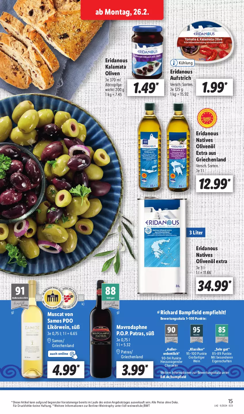 Aktueller Prospekt Lidl - Aktionsprospekt - von 26.02 bis 02.03.2024 - strona 17 - produkty: angebot, aufstrich, berliner, eis, likör, muscat, natives olivenöl, olive, oliven, olivenöl, olivenöl extra, reis, rwe, Ti, wein, ZTE