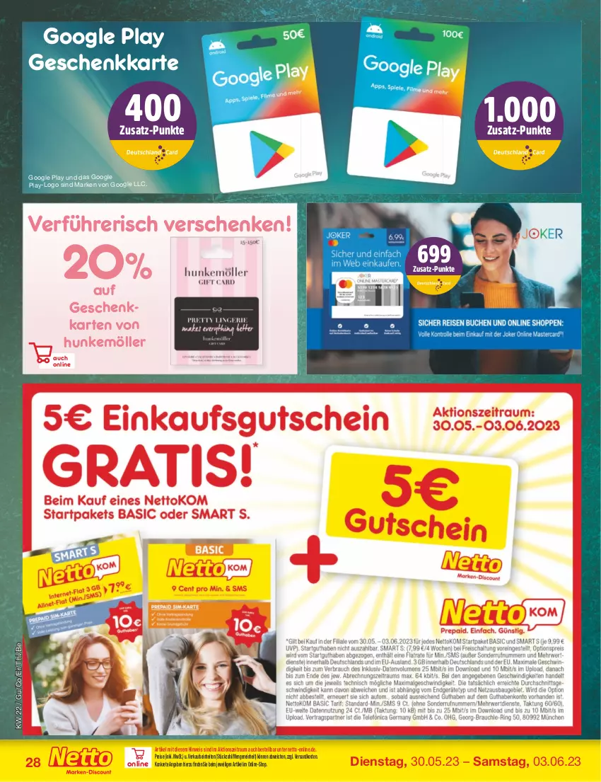 Aktueller Prospekt Netto Marken-Discount - Filial-Angebote - von 30.05 bis 03.06.2023 - strona 28 - produkty: eis, google play, ndk, reis, Ti