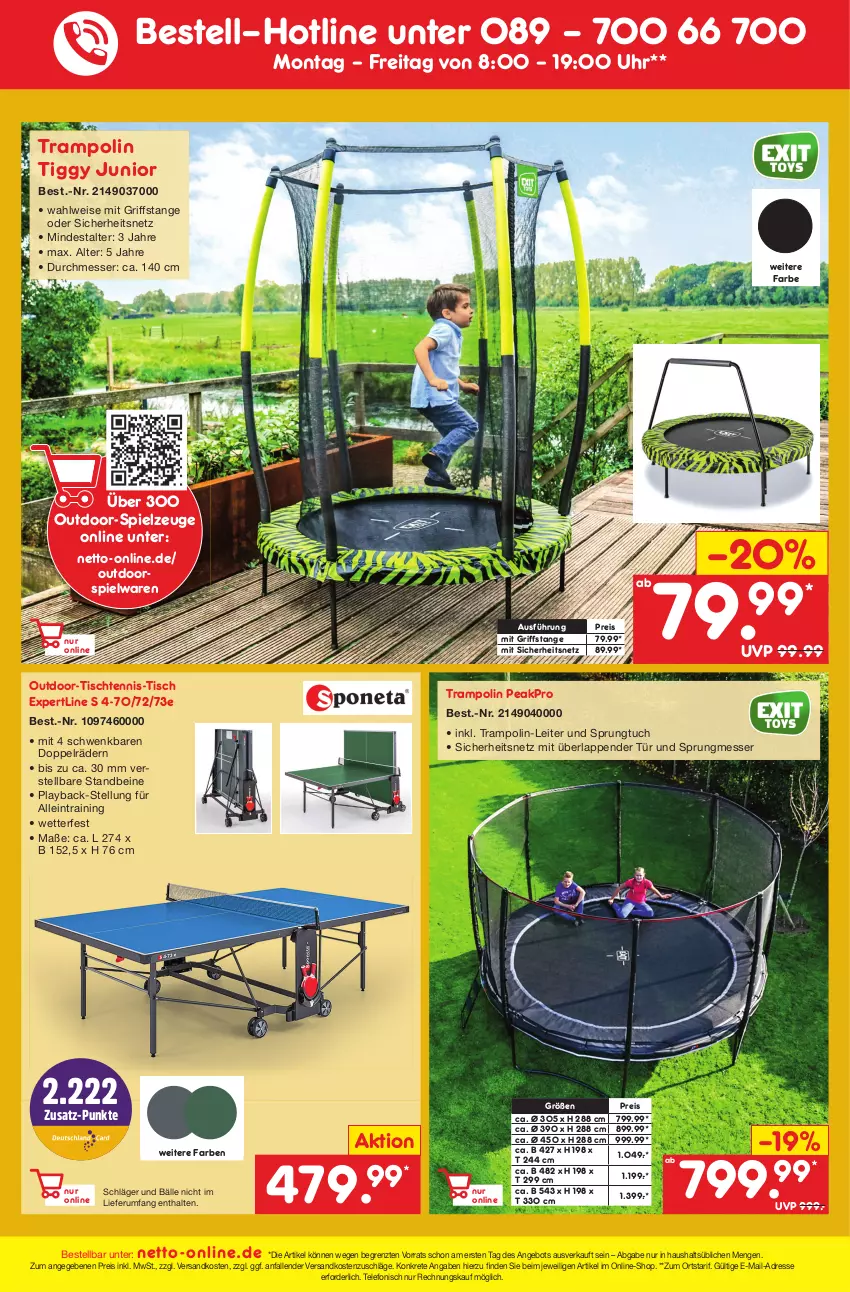 Aktueller Prospekt Netto Marken-Discount - Filial-Angebote - von 30.05 bis 03.06.2023 - strona 47 - produkty: angebot, eis, mam, messer, ndk, reis, rum, spielwaren, spielzeug, telefon, Ti, tisch, Trampolin, tuc, uhr, ZTE