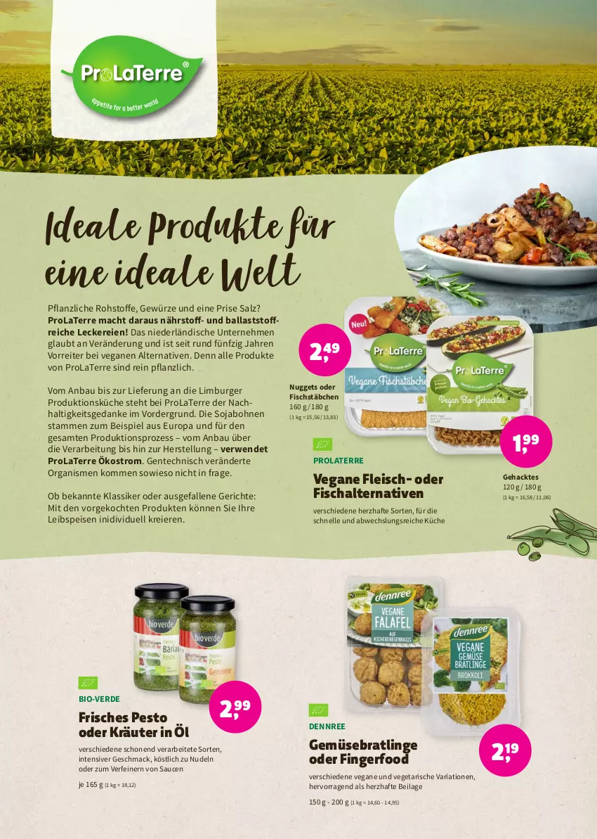 Aktueller Prospekt Denns Biomarkt - Prospekte - von 23.11 bis 06.12.2022 - strona 4 - produkty: ball, Bau, bio, bohne, bohnen, burger, dennree, eier, eis, elle, ente, erde, fisch, Fischalternativen, fischstäbchen, fleisch, gewürz, ilag, kräuter, küche, Limburger, mac, nudel, nudeln, nuggets, oder kräuter, pesto, Ria, rwe, salz, sauce, saucen, Schal, soja, Ti, Vegane Fleisch, Vegeta