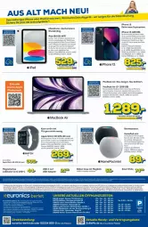 Gazetka promocyjna Euronics - Prospekte - Gazetka - ważna od 08.02 do 08.02.2023 - strona 10 - produkty: adapter, angebot, angebote, Apple, Apple Watch, Apple Watch SE, asti, bio, deka, eis, elle, GPS, Handy, ipad, iphone, IPhone 13, ladekabel, mac, macbook, macbook air, Omep, Ti, tisch, uhr, usb, WICK