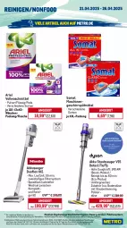 Gazetka promocyjna Metro - Wochen-Angebote - Gazetka - ważna od 26.04 do 26.04.2025 - strona 15 - produkty: akku, angebot, ariel, bree, chardonnay, Dyson, eis, elle, flasche, frucht, früchte, früchten, geschirr, geschirrspülmittel, getränk, getränke, kraft, mac, Metro, metro gastro, Palette, papier, passo, pfirsich, Pods, primitivo, reis, riesling, somat, spee, spülmittel, staubsauger, teller, Ti, Tiere, vollwaschmittel, waschmittel, xxl-packung, yeni raki