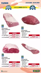 Gazetka promocyjna Metro - Wochen-Angebote - Gazetka - ważna od 26.04 do 26.04.2025 - strona 4 - produkty: Abtei, angebot, angebote, aqua, beef, eis, elle, entrecôte, filet, filets, fisch, fische, Fischer, fleisch, forelle, frischfisch, lachs, lachsfilet, Metro, reis, rel, Ria, rind, rinder, rinderfilet, roastbeef, Schere, seelachsfilet, sim, steak, steakhüfte, thunfisch, Ti, tiefpreis, Wild