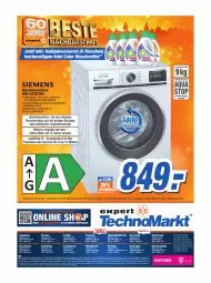 Gazetka promocyjna Expert Technomarkt - Prospekte - Gazetka - ważna od 17.05 do 17.05.2022 - strona 16 - produkty: abholpreise, alle preise sind abholpreise, ariel, consors finanz, Diesel, Egger, eis, ente, flasche, gefu, Germ, Intel, LG, mastercard, Ofen, Reinigung, reis, ring, siemens, spee, Ti, trommel, waschmaschine, waschmittel, wasser