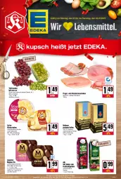 Gazetka promocyjna Kupsch - Angebote der Woche - Gazetka - ważna od 02.07 do 02.07.2022 - strona 1 - produkty: dallmayr, dallmayr prodomo, deka, eis, fol epi, frucht, fruchtsaft, fruchtsaftgetränk, getränk, kaffee, Käse, käsescheiben, langnese, magnum, Nektar, prodomo, reis, saft, Schal, Schale, schinken, tafeltrauben, Ti, trauben, ZTE