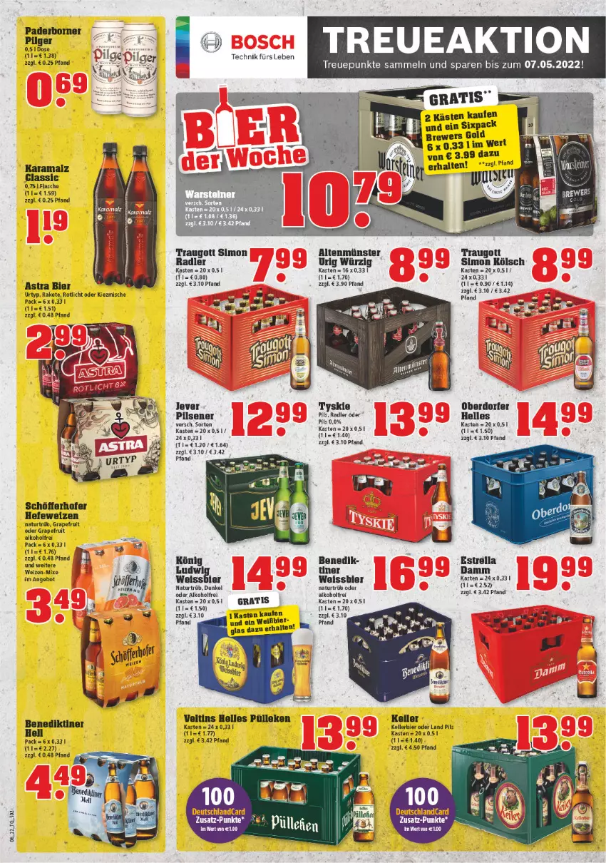 Aktueller Prospekt Trinkgut - von 07.02 bis 12.02.2022 - strona 2 - produkty: alkohol, Altenmünster, angebot, Astra, Benediktiner, bier, deutschlandcard, eis, elle, Estrella Damm, flasche, grapefruit, Hefe, hefeweizen, jever, jever pilsener, karamalz, kellerbier, LG, malz, natur, pils, pilsener, radler, rama, rel, schöfferhofer, sim, Ti, tyskie, urtyp, veltins, weissbier