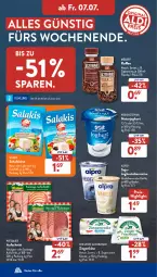 Gazetka promocyjna AldiSud - NÄCHSTE WOCHE - Gazetka - ważna od 08.07 do 08.07.2023 - strona 27 - produkty: alpro, altenburger, auer, aufschnitt, Bau, Bauer, Becher, beere, burger, Cap, cappuccino, cin, creme, eis, flasche, heidelbeere, Heu, joghur, joghurt, kaffee, Käse, kräuter, Müller, natur, naturjoghurt, reis, salakis, schafskäse, soja, Sojajoghurt, Ti, vanille, weihenstephan, wiesbauer, ziegenkäse