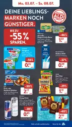 Gazetka promocyjna AldiSud - NÄCHSTE WOCHE - Gazetka - ważna od 08.07 do 08.07.2023 - strona 7 - produkty: aldi, almighur, almighurt, backfisch, Becher, beere, butter, drink, ehrmann, eis, energy drink, erfrischungsgetränk, fisch, fische, Fischer, getränk, gin, haltbare milch, haribo, himbeer, himbeere, iglo, irische butter, je 250-g-packung, kerrygold, langnese, magnum, milch, raspberry, red bull, reis, salz, Schere, Ti, weihenstephan, Yo, yoghurt, ZTE