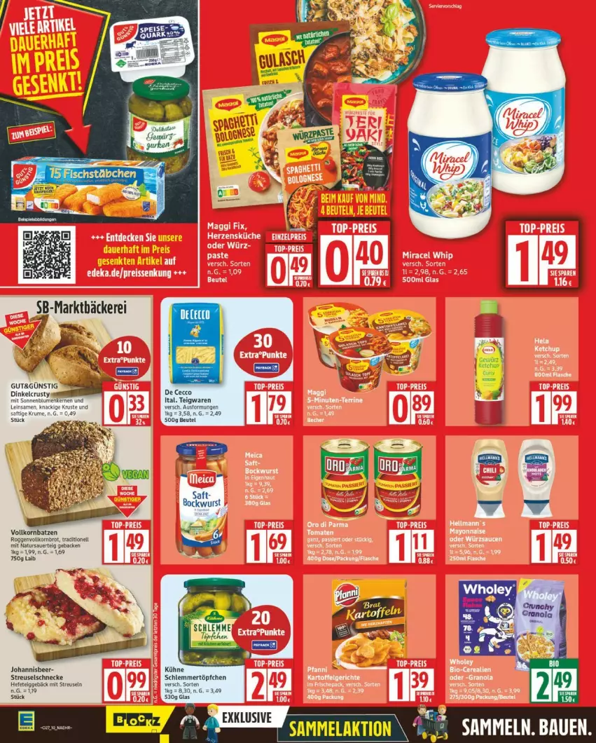 Aktueller Prospekt Edeka - Prospekte - von 30.06 bis 05.07.2025 - strona 10 - produkty: auer, beutel, blume, blumen, bockwurst, brot, De Cecco, ecco, geback, Hefe, korn, Kornbrot, natur, rum, saft, schlemmertöpfchen, sonnenblume, sonnenblumen, Sonnenblumenkerne, sonnenblumenkernen, teigwaren, Ti, Töpfchen, vollkornbrot, wurst