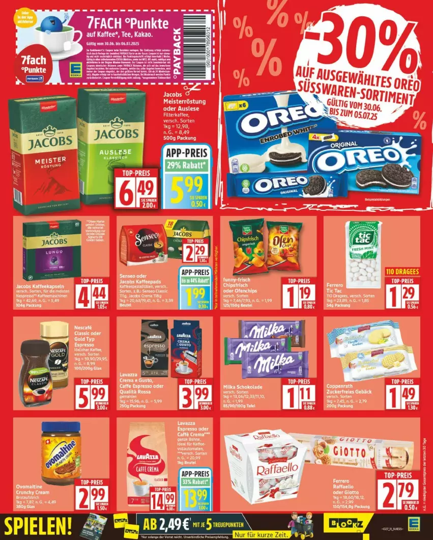 Aktueller Prospekt Edeka - Prospekte - von 30.06 bis 05.07.2025 - strona 11 - produkty: eis, jacobs, reis