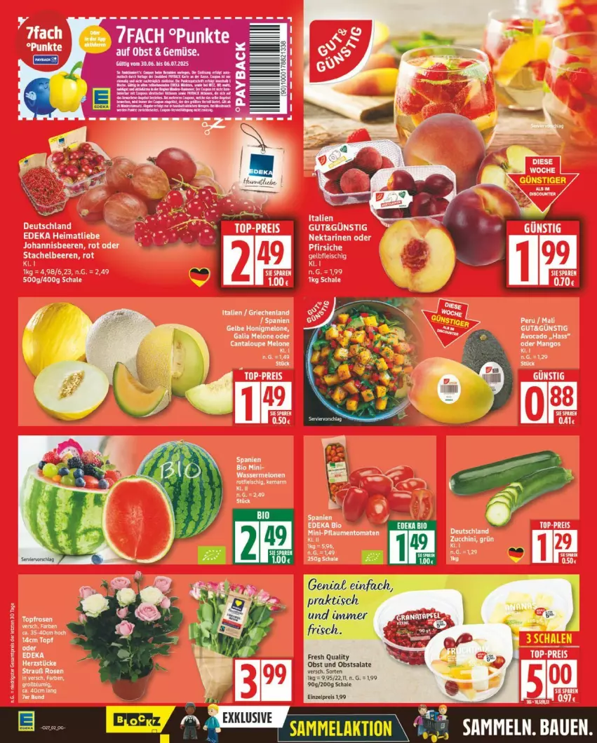 Aktueller Prospekt Edeka - Prospekte - von 30.06 bis 05.07.2025 - strona 2 - produkty: eis, obst, reis, salat, salate, Schal, Schale, Ti, tisch