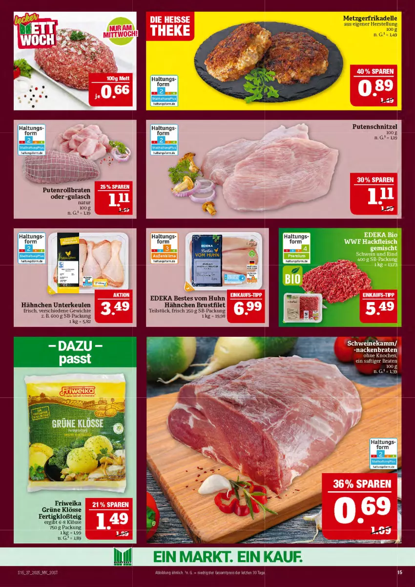Aktueller Prospekt Marktkauf - Prospekt - von 29.06 bis 05.07.2025 - strona 15 - produkty: braten, brustfilet, deka, dell, eis, elle, ente, filet, gulasch, natur, pute, Putenrollbraten, putenschnitzel, reis, rollbraten, schnitzel, schwein, schweine, Ti, wein, weine, ZTE