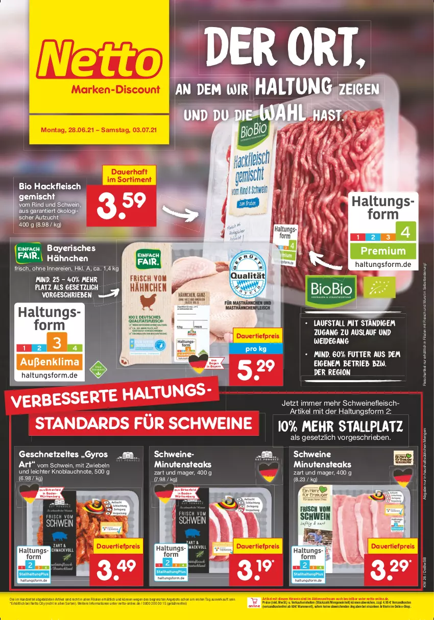 Aktueller Prospekt Netto Marken-Discount - Filial Angebote - von 28.06 bis 03.07.2021 - strona 1