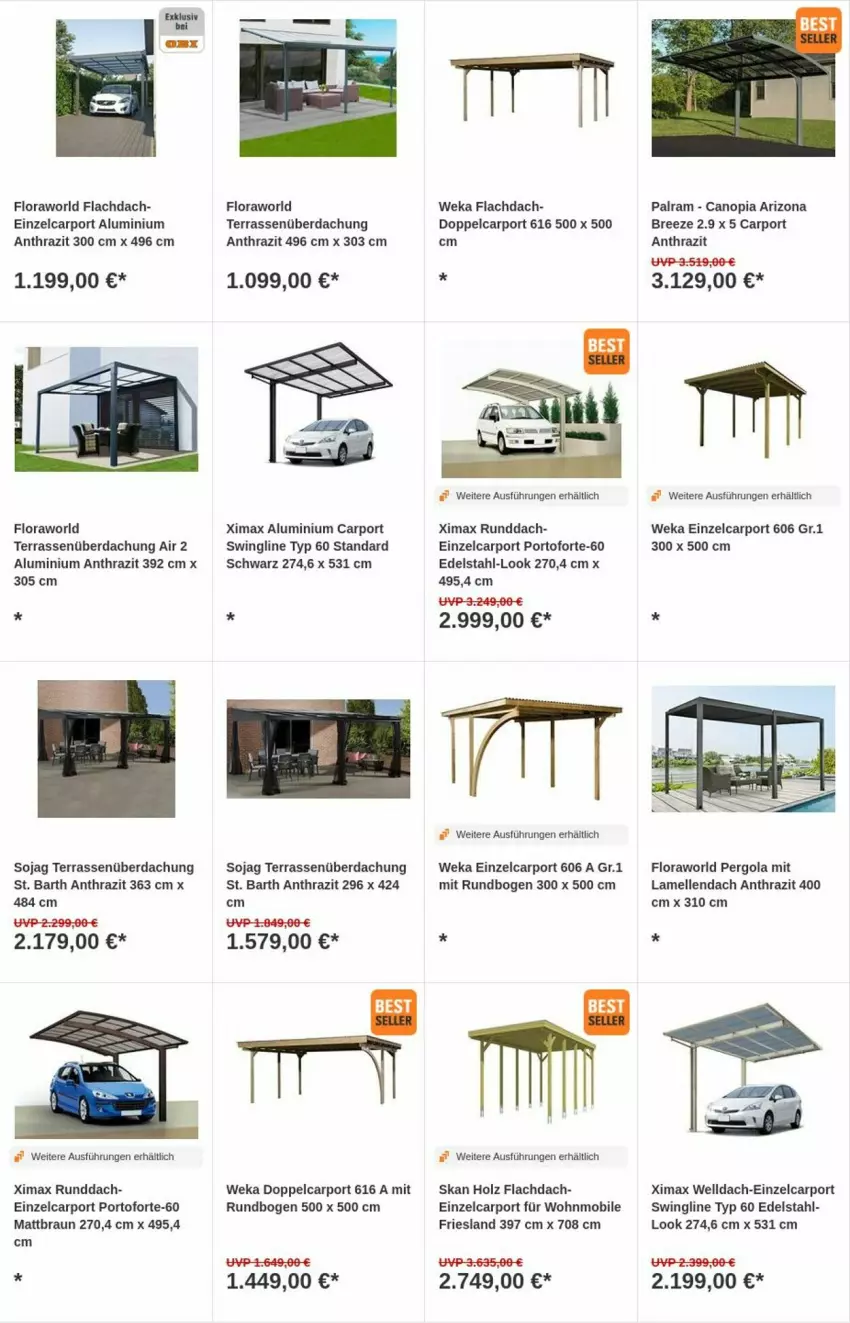 Aktueller Prospekt Obi - Prospekte - von 22.08 bis 30.08.2023 - strona 11 - produkty: braun, bree, Carport, edelstahl, elle, Holz, soja, Terrassenüberdachung, weka