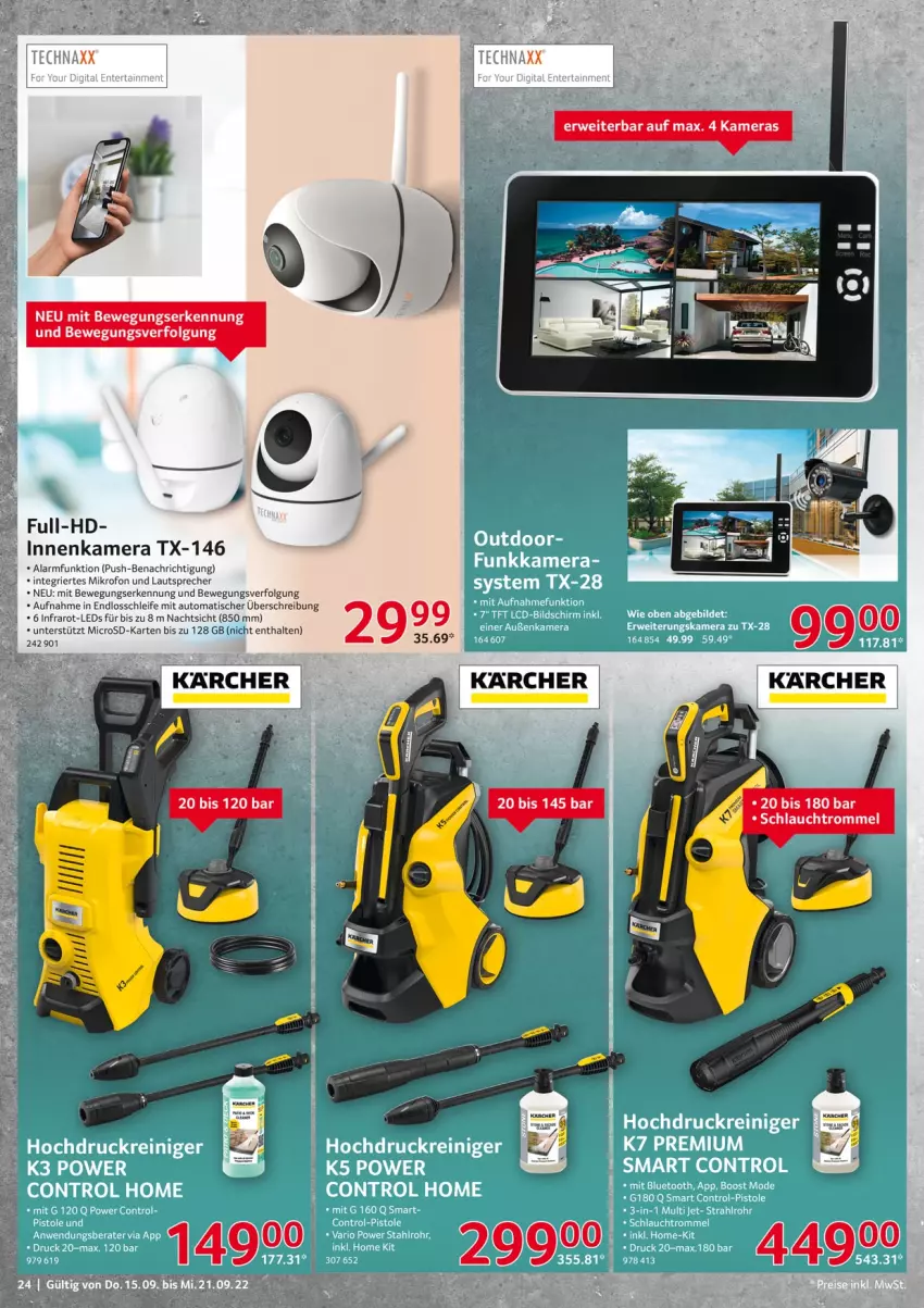 Aktueller Prospekt Selgros - Nonfood - von 15.09 bis 21.09.2022 - strona 24 - produkty: auto, kamera, Kameras, karcher, lautsprecher, leds, LG, microsd, rwe, schlauch, Ti, tisch, trommel