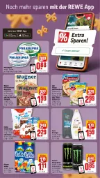 Gazetka promocyjna Rewe - Prospekte - Gazetka - ważna od 02.03 do 02.03.2024 - strona 3 - produkty: backfisch, coupon, dove, drink, duschgel, eis, energy drink, filegro, fisch, iglo, Kinder, monster, Monster Energy, mozzarella, Müller, müllerin art, Ofen, ofen-backfisch, pfanne, Pfanner, philadelphia, pizza, reis, rel, schoko, schoko-bons, Ti, wagner