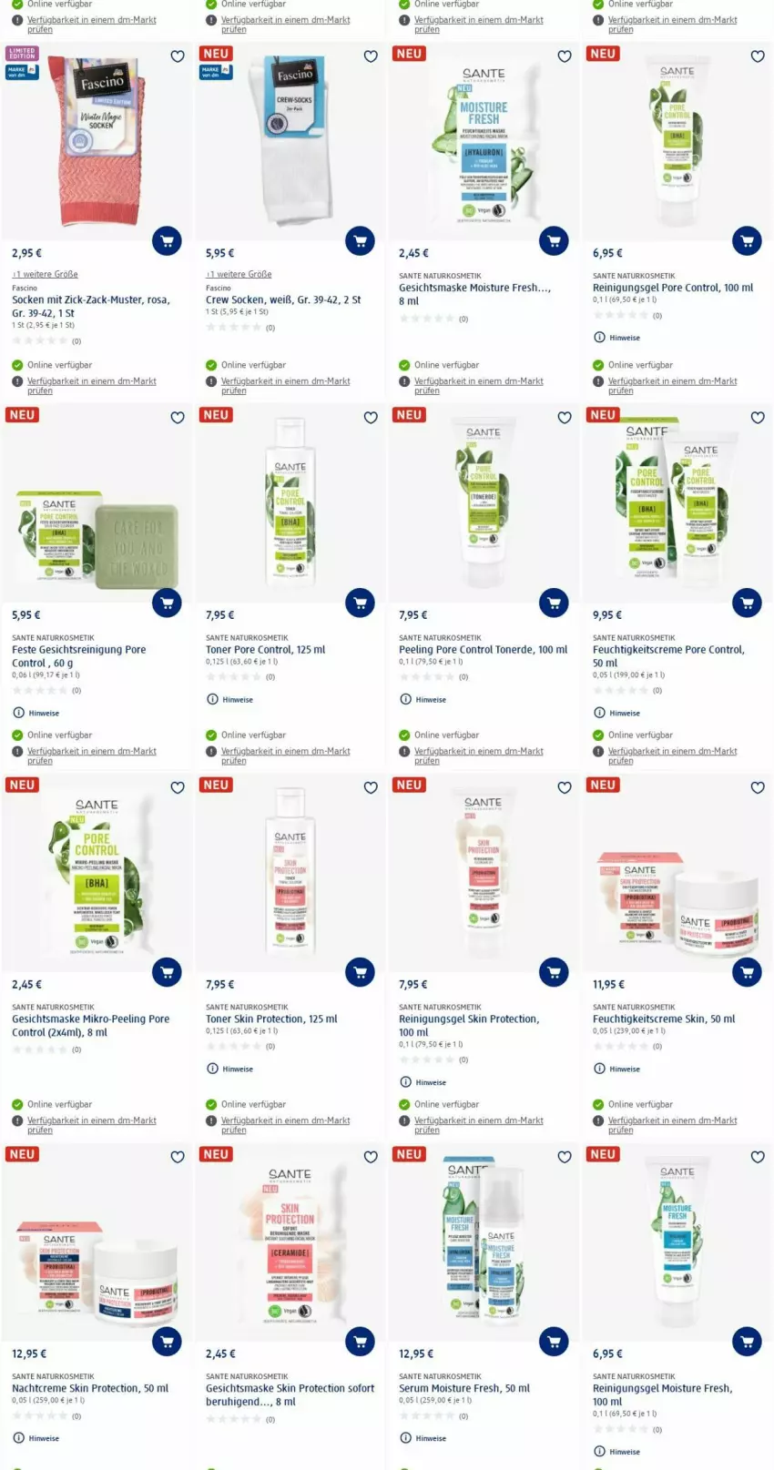 Aktueller Prospekt Dm Drogerie - Prospekte - von 28.08 bis 06.09.2023 - strona 17 - produkty: asti, cin, creme, eis, erde, feuchtigkeitscreme, Gesichtsmaske, kosmetik, Maske, nachtcreme, natur, naturkosmetik, Peeling, Reinigung, Reinigungsgel, rum, SANTE, Serum, socken, Ti, Toner