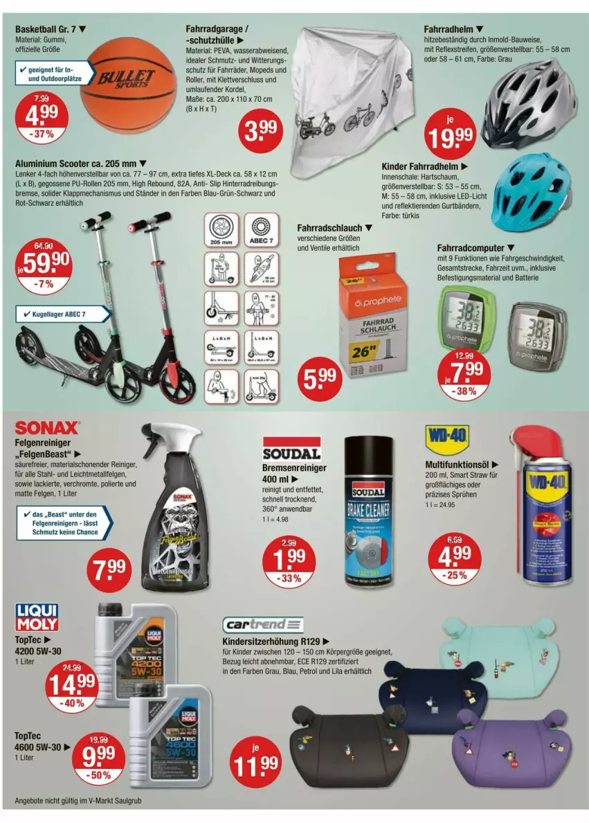 Aktueller Prospekt Vmarkt - Prospekte - von 28.08 bis 03.09.2025 - strona 16 - produkty: angebot, angebote, ball, batterie, Bau, computer, eier, eis, elle, Fahrrad, fahrradhelm, felgen, Felgenreiniger, Kinder, Kindersitz, lack, Laufen, led-licht, LG, pute, reifen, reiniger, Ria, Roller, Schal, Schale, schutzhülle, scooter, Sitzerhöhung, slip, SOUDAL, Ti, Tiere, wasser