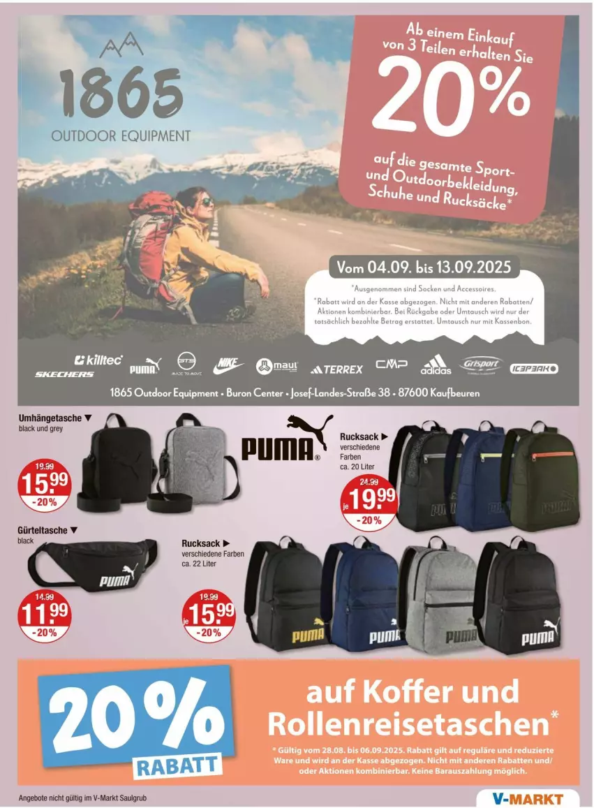 Aktueller Prospekt Vmarkt - Prospekte - von 28.08 bis 03.09.2025 - strona 17 - produkty: angebot, angebote, gürteltasche, lack, LG, puma, rucksack, sac, Tasche, Ti, umhängetasche