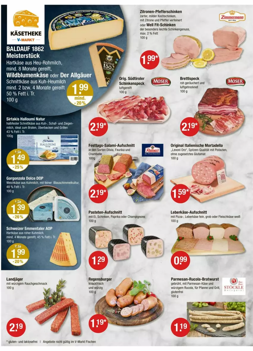 Aktueller Prospekt Vmarkt - Prospekte - von 28.08 bis 03.09.2025 - strona 2 - produkty: angebot, angebote, aufschnitt, blume, blumen, braten, bratwurst, burger, champignon, champignons, cola, dell, eis, elle, emmentaler, fisch, fische, fleisch, fleischkäse, gin, grill, halbfester schnittkäse, Halloumi, hartkäse, Heu, heumilch, ideal zum braten, Käse, käsetheke, kochschinken, landjäger, leberkäs, leberkäse, LG, mac, milch, mit pistazien, mortadella, natur, nuss, paprika, pastete, pfanne, pfeffer, pistazien, pizza, Rauch, regensburger, rucola, salami, schinken, schnittkäse, Ti, Wild, Wildblumenkäse, wurst, zitrone, zitronen, ZTE