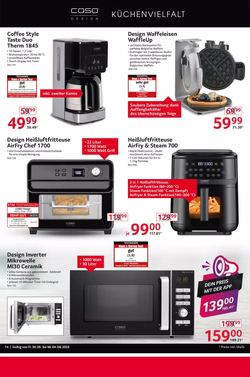 Aktueller Prospekt Selgros - Non Food - von 30.05 bis 04.06.2025 - strona 14 - produkty: auto, Bebe, braun, bürste, edelstahl, eis, elle, fritteuse, Heißluftfritteuse, kaffee, LG, magazin, mikrowelle, pommes, Reinigung, reis, rel, Signal, sim, tasse, Ti, timer, Waffeleisen, waffeln