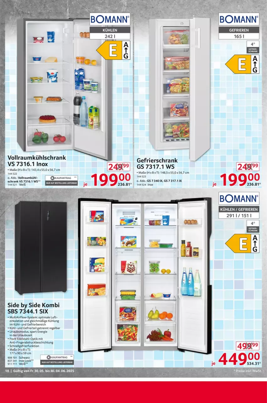 Aktueller Prospekt Selgros - Non Food - von 30.05 bis 04.06.2025 - strona 18 - produkty: bett, bomann, edelstahl, gefrierschrank, kühlschrank, LG, Schrank, Ti