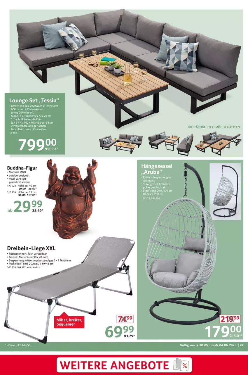 Aktueller Prospekt Selgros - Non Food - von 30.05 bis 04.06.2025 - strona 29 - produkty: angebot, angebote, Buddha, erde, Liege, Ria, rückenlehne, Ti