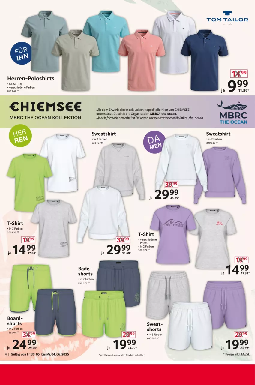 Aktueller Prospekt Selgros - Non Food - von 30.05 bis 04.06.2025 - strona 4 - produkty: Bad, eis, herren-polo, kleid, Kleidung, poloshirt, reis, rwe, shirt, shirts, shorts, Sport, Sweatshirt, T-Shirt, Ti, tom tailor