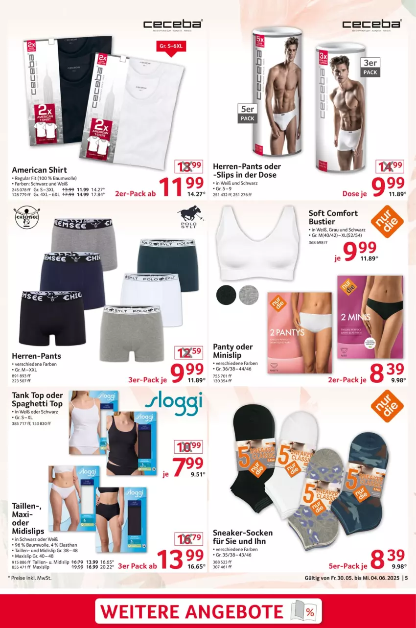 Aktueller Prospekt Selgros - Non Food - von 30.05 bis 04.06.2025 - strona 5 - produkty: Bau, baumwolle, eis, herren-pants, Minislip, Pants, panty, reis, shirt, slip, slips, sneaker, socken, spaghetti, Stier, Ti, wolle