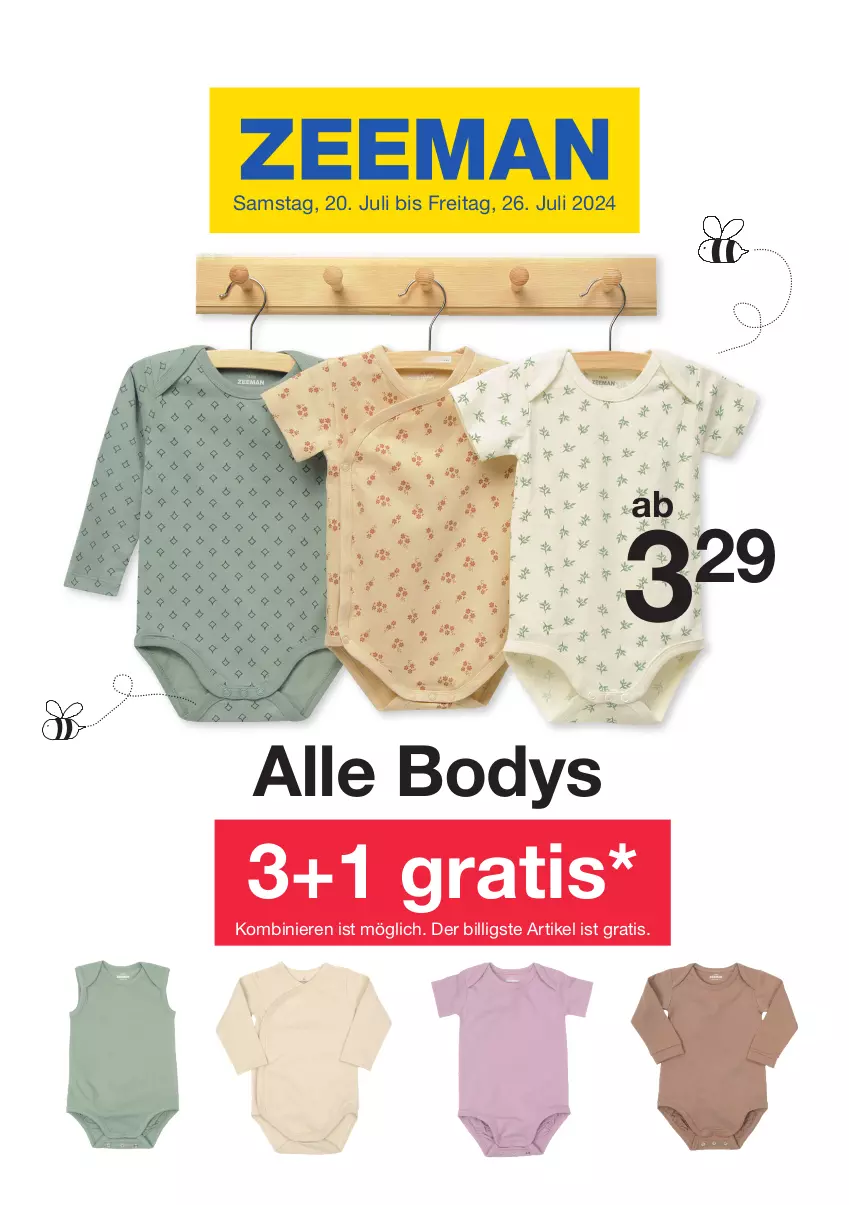 Aktueller Prospekt Zeeman - Prospekte - von 20.07 bis 26.07.2024 - strona 1 - produkty: body, Ti