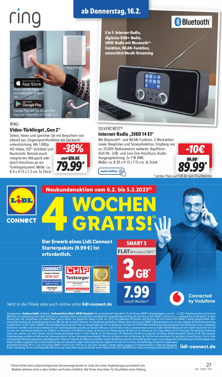 Aktueller Prospekt Lidl - Aktionsprospekt - von 13.02 bis 18.02.2023 - strona 31 - produkty: akku, angebot, Apple, auto, braun, Brei, buch, dell, deo, eis, elle, erde, gin, google play, inklusivleistungen, kopfhörer, LG, Liege, Mode, Radio, Rauch, reis, ring, rwe, silvercrest, sim, Soda, telefon, Ti, timer, tisch, usb, vodafone, weck, ZTE