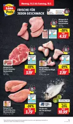 Gazetka promocyjna Lidl - Aktionsprospekt - Gazetka - ważna od 18.02 do 18.02.2023 - strona 19 - produkty: angebot, Dorade, dorade royal, eis, fisch, fische, Fischer, Frische Hähnchen, hähnchenflügel, mac, minutenschnitzel, Nackensteak, nackensteaks, pute, putenbrust, reis, schnitzel, schwein, schweine, schweinenacken, steak, steaks, Ti, wein, weine, ZTE