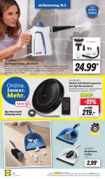 Gazetka promocyjna Lidl - Aktionsprospekt - Gazetka - ważna od 18.02 do 18.02.2023 - strona 28 - produkty: alexa, amazon alexa, aqua, AquaPur, Behälter, dampfreiniger, maille, ndk, reiniger, Reinigung, Reinigungsmittel, Saugroboter, Schal, Schale, silvercrest, Ti, wasser, wassertank