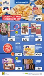 Gazetka promocyjna Lidl - Aktionsprospekt - Gazetka - ważna od 18.02 do 18.02.2023 - strona 38 - produkty: bratwurst, creme, eis, eiscreme, flammkuchen, grobe bratwurst, Käse, kuchen, lamm, milch, Mini-Salami, ndk, nuss, salami, Schal, Schale, Spezi, Ti, tisch, weichkäse, wurst, zitrone, zitronen