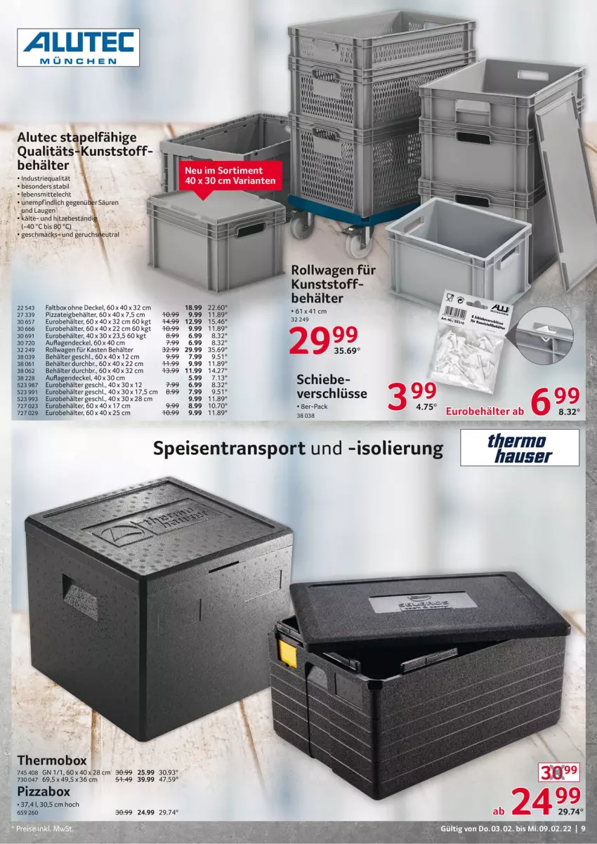 Aktueller Prospekt Selgros - Vorschau:
            Nonfood - von 03.02 bis 09.02.2022 - strona 9 - produkty: Behälter, decke, Deckel, lebensmittel, mac, oxo, pizza, Pizzateig