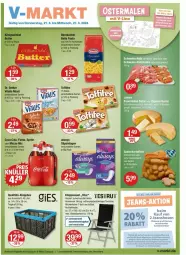 Gazetka promocyjna Vmarkt - Prospekte - Gazetka - ważna od 27.03 do 27.03.2024 - strona 1 - produkty: Alwa, Always, angebot, angebote, bernbacher, butter, cola, Dr. Oetker, eis, elle, fanta, gsw, hartweizen, hose, hosen, jeans, Klappbox, klappsessel, kraft, LG, Mezzo Mix, müsli, pasta, reis, rückenlehne, schoko, sessel, slip, slipeinlagen, sprite, teller, Ti, toffifee, vita, vitalis, vitalis müsli