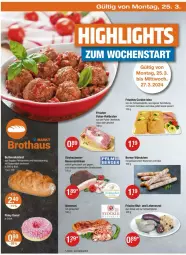 Gazetka promocyjna Vmarkt - Prospekte - Gazetka - ważna od 27.03 do 27.03.2024 - strona 22 - produkty: auer, Bau, Bauer, Bauernschinken, braten, brot, butter, buttermilch, gewürz, gin, Käse, Kraut, latte, leberwurst, mehl, merl, milch, natur, pute, rollbraten, schinken, schwein, schweine, wein, weine, weizenmehl, wurst, würstchen, Yo