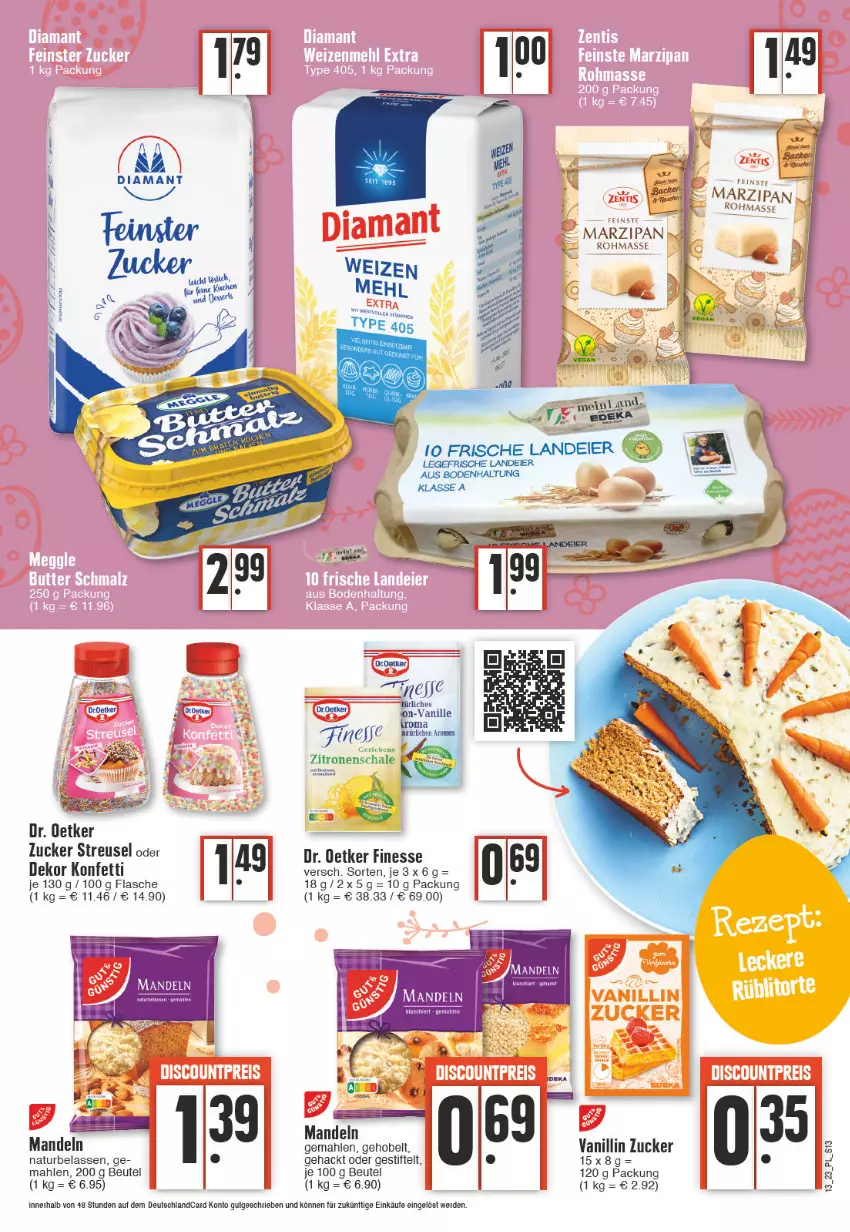 Aktueller Prospekt E Center - Angebote der Woche - von 27.03 bis 01.04.2023 - strona 13 - produkty: beutel, deka, Dr. Oetker, eier, erde, finesse, flasche, mandel, mandeln, marzipan, mehl, natur, stifte, Ti, Yo, zucker