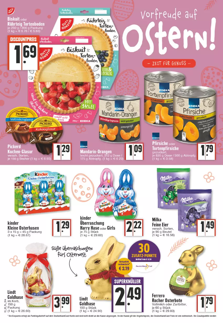 Aktueller Prospekt E Center - Angebote der Woche - von 27.03 bis 01.04.2023 - strona 14 - produkty: angebot, angebote, beutel, eier, erde, ferrero, Kinder, korb, leine, LG, milch, Ti, vollmilch