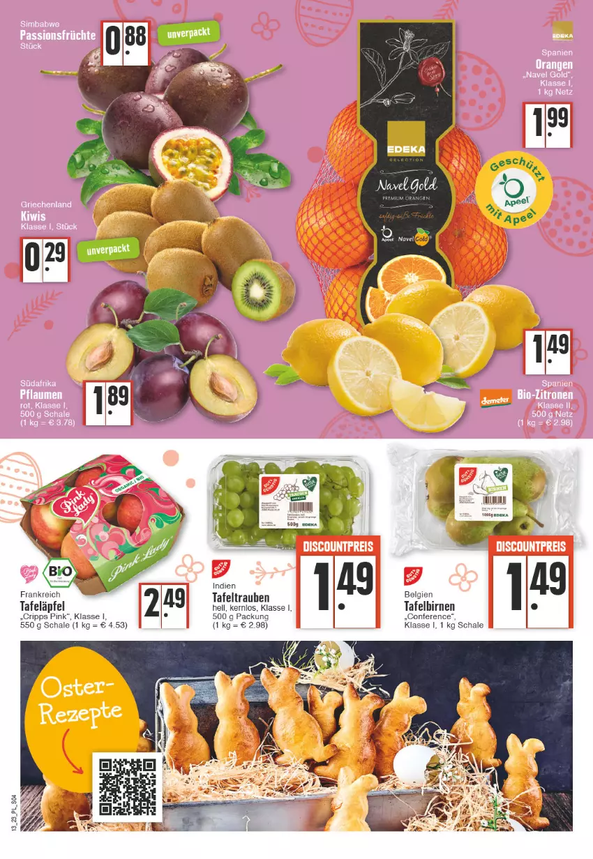 Aktueller Prospekt E Center - Angebote der Woche - von 27.03 bis 01.04.2023 - strona 4 - produkty: Birnen, LG, Schal, Schale, tafeläpfel, tafelbirnen, tafeltrauben, trauben