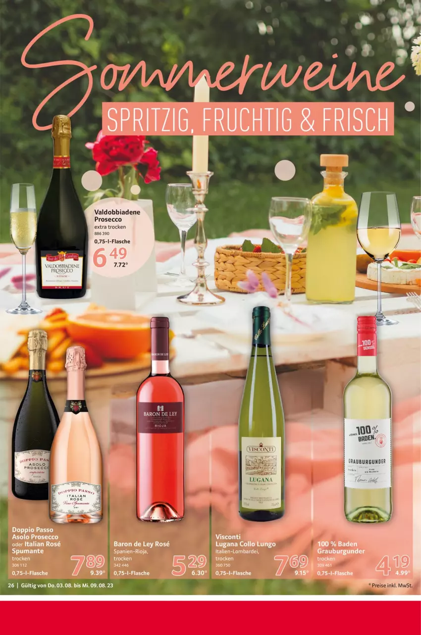 Aktueller Prospekt Selgros - Food - von 03.08 bis 09.08.2023 - strona 26 - produkty: Bad, burgunder, ecco, eis, flasche, prosecco, reis, Ti, valdo