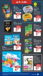 Gazetka promocyjna AldiSud - NÄCHSTE WOCHE - Gazetka - ważna od 12.08 do 12.08.2023 - strona 25 - produkty: alle artikel ohne dekoration, butter, dekoration, eis, fisch, fische, Fischer, gin, grill, hartkäse, haushaltstücher, Käse, knorr, kräuter, kräuterbutter, meggle, natur, oder kräuter, Perfect Fit, pfanne, pfannen, pfannenkäse, quinoa, reis, salakis, salat, schafskäse, Ti, trockenfutter, tücher, und pfanne, veggie, whiskas, ZTE