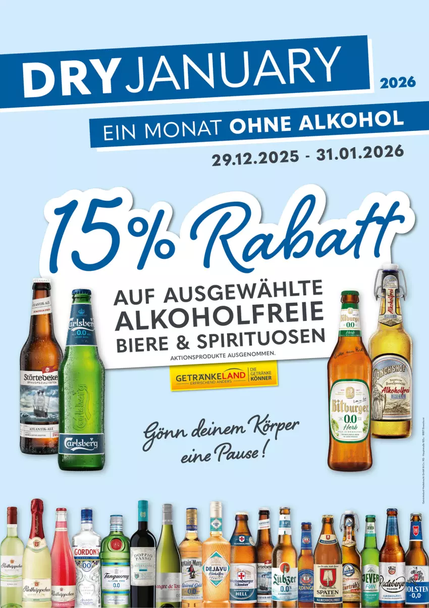 Aktueller Prospekt Getraenkeland - von 04.01 bis 16.01.2026 - strona 1 - produkty: burger, getränk, getränke, Spaten, Ti