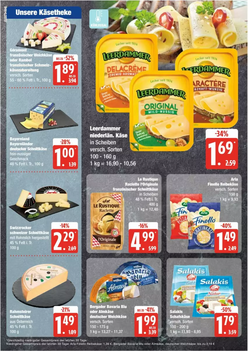 Aktueller Prospekt Edeka - Prospekte - von 18.11 bis 23.11.2024 - strona 10 - produkty: almkäse, arla, bavaria blu, bergader, creme, deutscher weichkäse, eis, finello, Käse, oder almkäse, Reibekäse, reis, Ria, Ti, weichkäse, ZTE