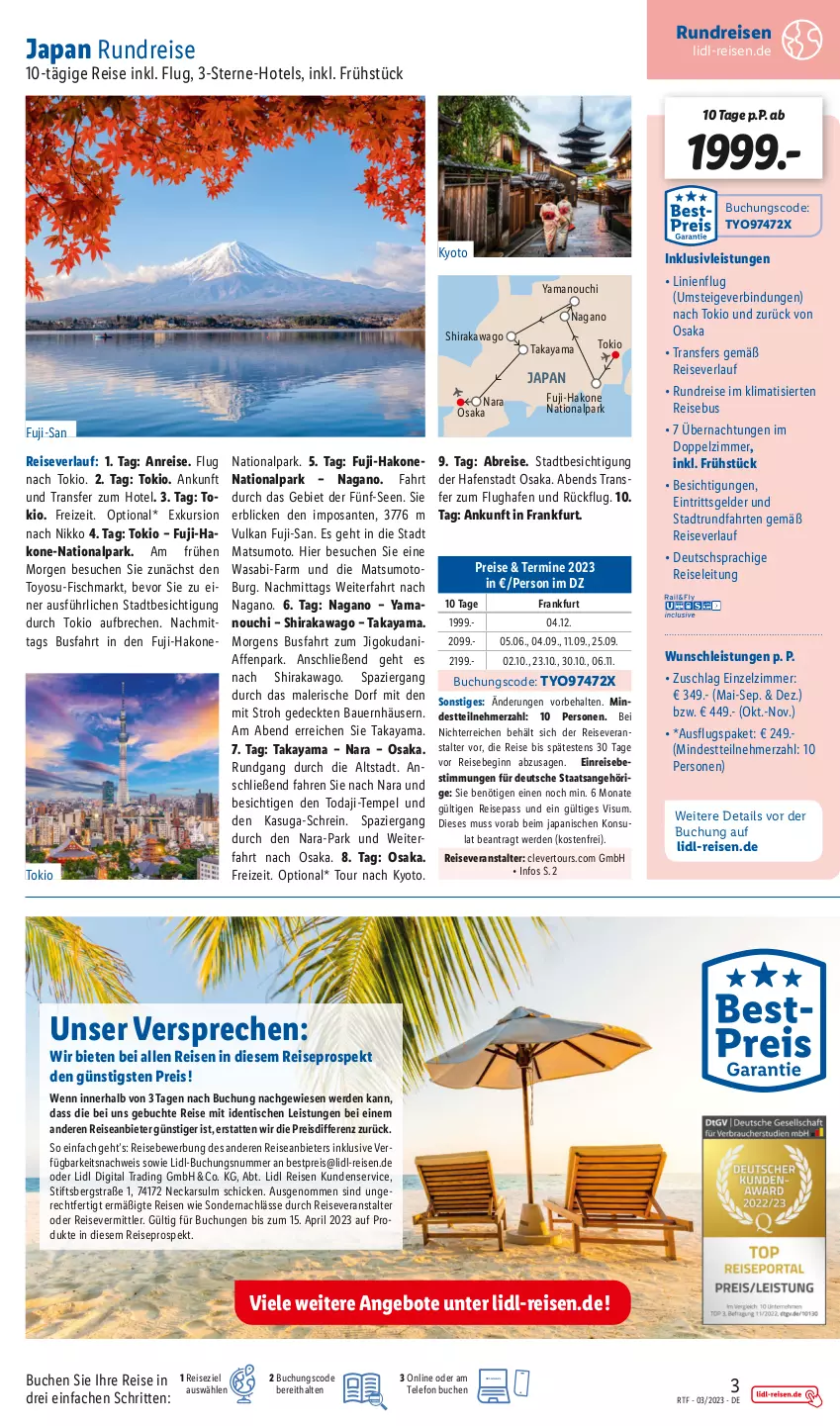 Aktueller Prospekt Lidl - Themenflyer März 2023 - von 12.03 bis 15.04.2023 - strona 3 - produkty: angebot, angebote, auer, Bau, Bauer, bestpreis, Brei, buch, deutschsprachige reiseleitung, eis, erde, fisch, gin, inklusivleistungen, pril, reis, reiseveranstalter, reiseverlauf, SANTE, telefon, Ti, tisch, Toyo, wasa, Yo